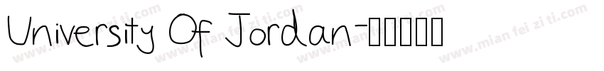 University Of Jordan字体转换